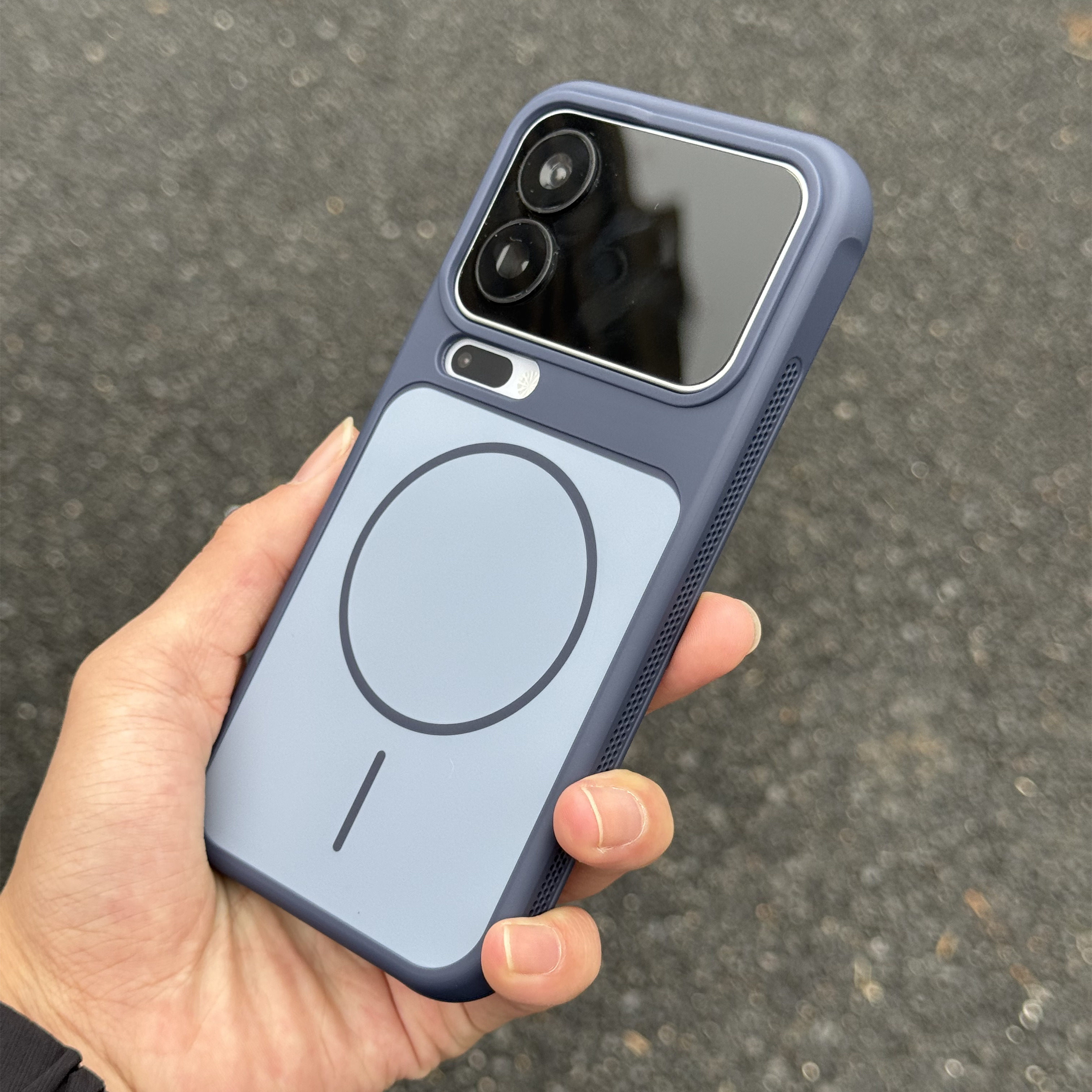 新款海蓝色秒变肤感散热网孔适用小米17Promax手机壳Xiaomi17/15全包17Pro细圈磁吸15pro14pro防摔保护套男生