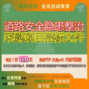 道路安全隐患整治采购项目招标文件120页 项目文件招标采购道路