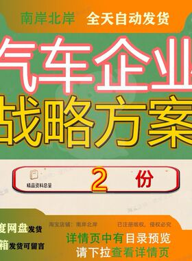 汽车连接器公司企业战略方案 立体车库公司企业战略方案大全精品