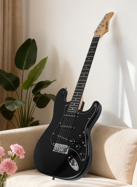 贝多辰电吉他新手单单单双专业级ST摇滚套餐初学入门带音响单摇