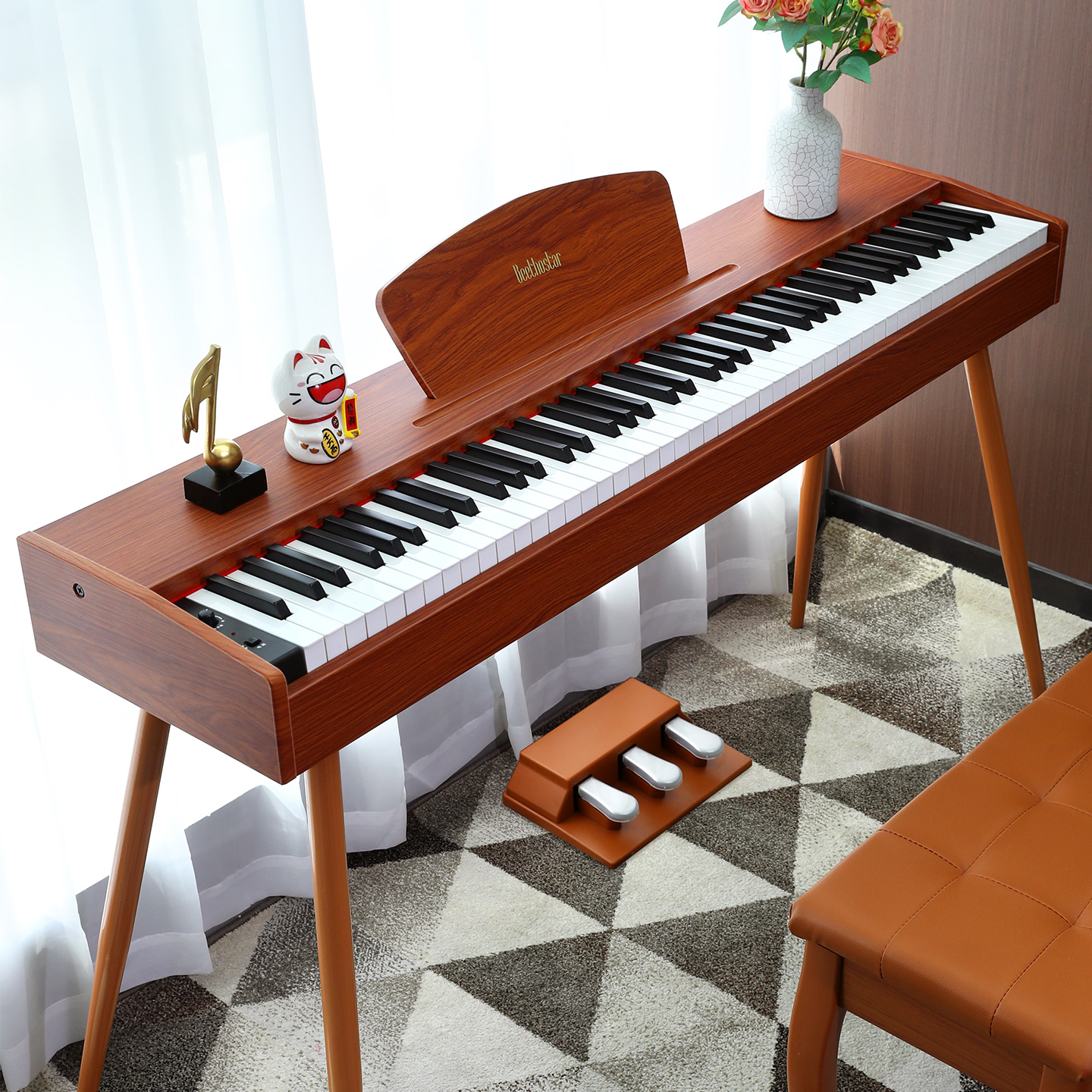 贝多辰88重锤键电钢琴成人儿童初学者入门家用专业十级考级用琴