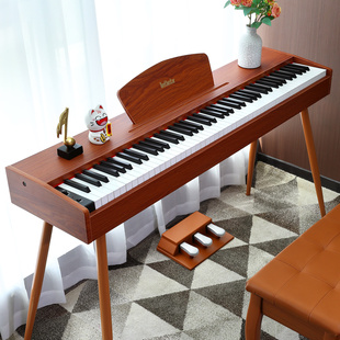 贝多辰B101原木棕电钢琴88重锤键成人儿童幼师初学专业电子钢琴