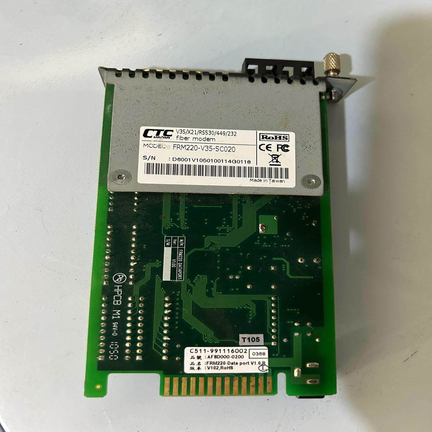 （设备配件）-CTCV35光纤 -转换器SC020 FRM220