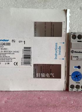 Finder时间继电器 87.11 87.11.0.240.0000 8711 0240 0000议价