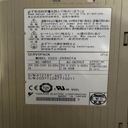 【工控自动化】安川伺服器 SGDV-2R8A01A有四个议价