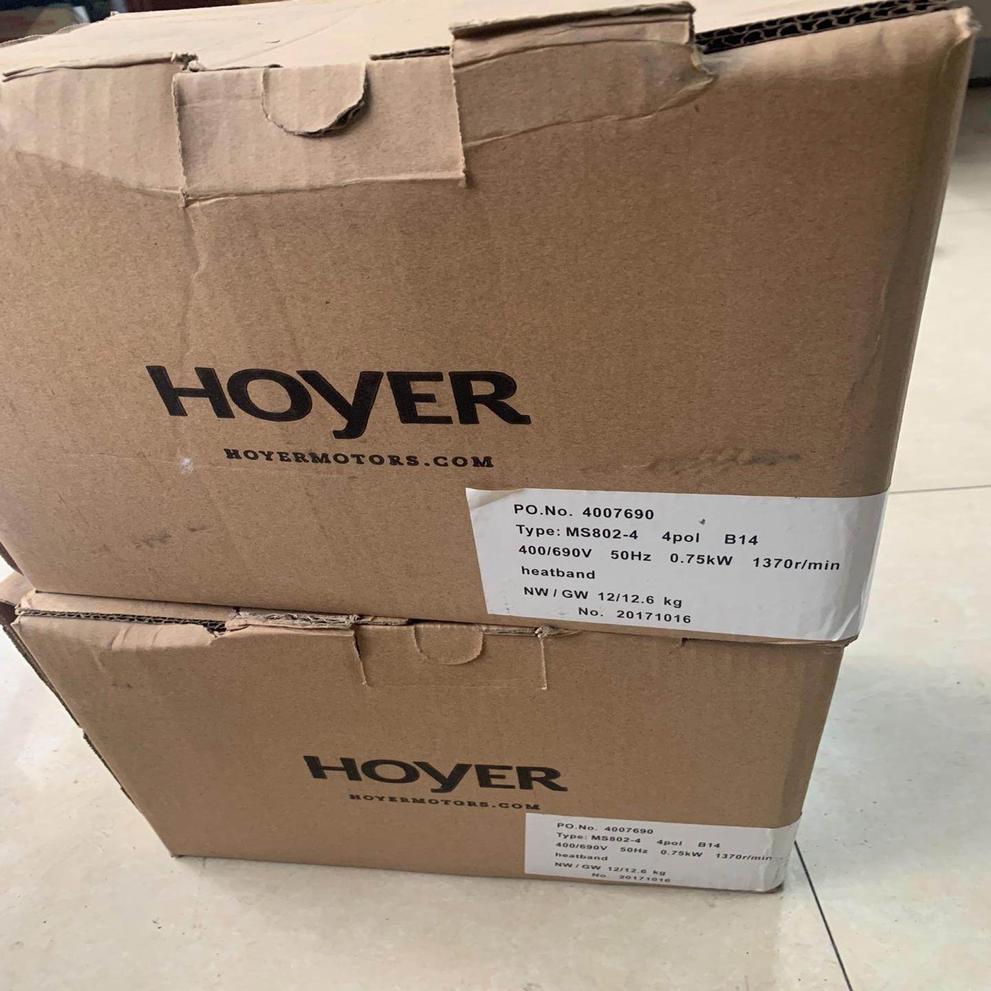 [德峰]德国HOYER电机，MS802-4电机，0.75KV功率