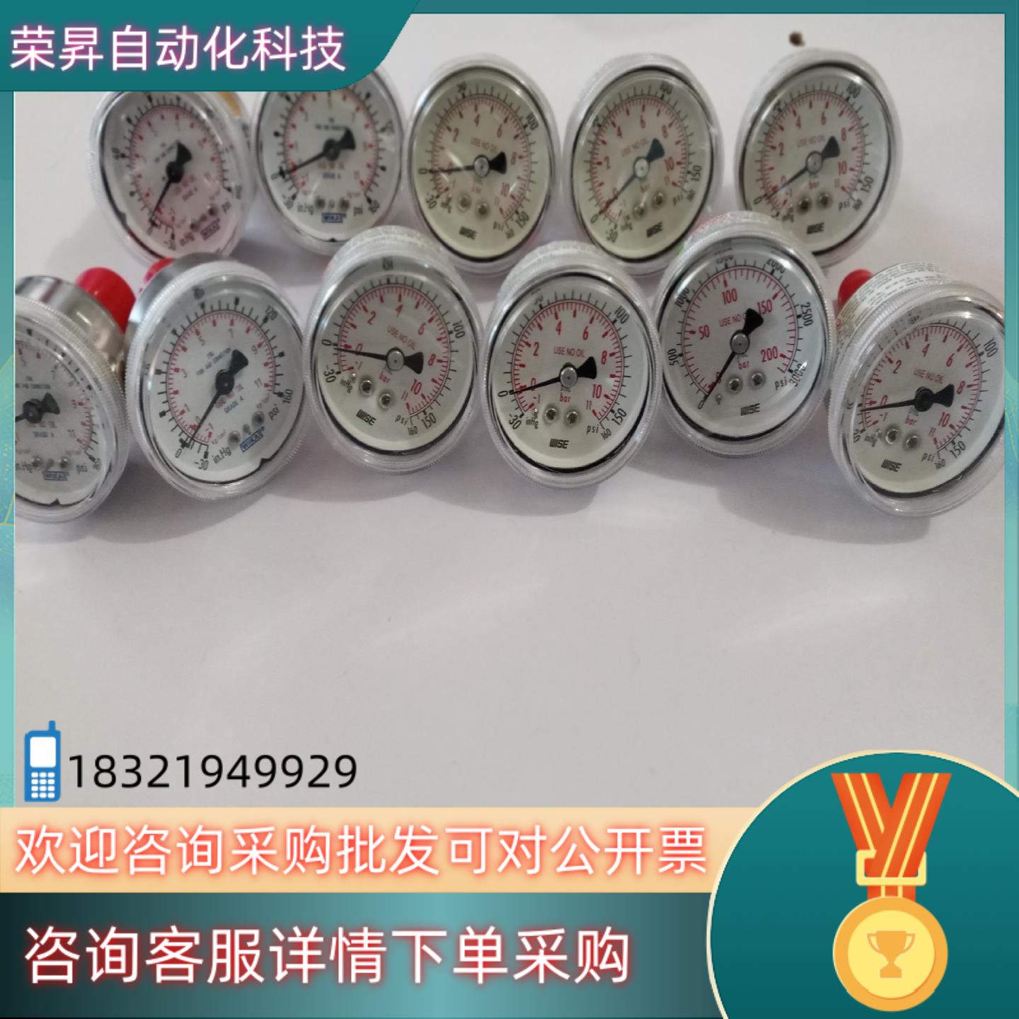 现货WISE WIKA威卡直接式压力表  背接式特气压力表 轴向