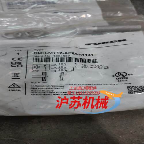 图尔克BI4U-MT12-AP6X-H1141感应器全新