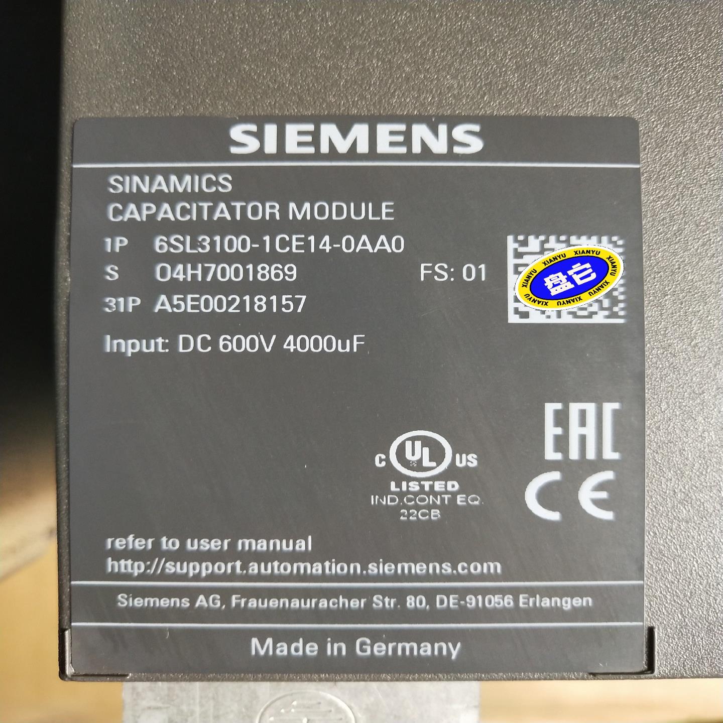 （设备配件）6SL3100-1CE14-0AA0