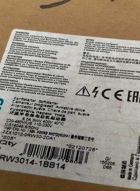 （设备配件）3RW3014-1BB143RW30141BB14西门子软启