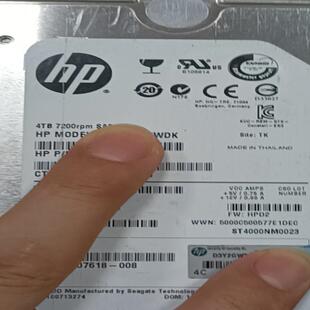 原装HP 4TB SAS ST4000NM0023 720