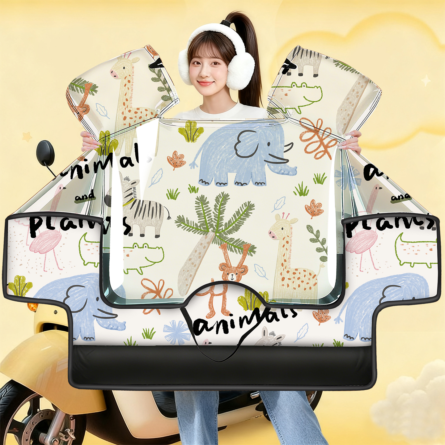 【高清防雨膜】双面防水冬挡风被