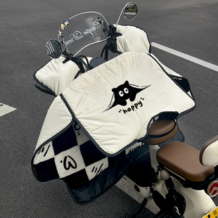 2025新款电动车挡风被冬季加绒加厚防水防风电瓶摩托车防风罩冬款