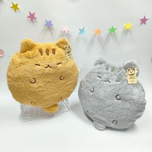 正版鼻涕熊猫饼系列毛绒抱枕软萌猫咪公仔治愈办公靠垫儿童玩具
