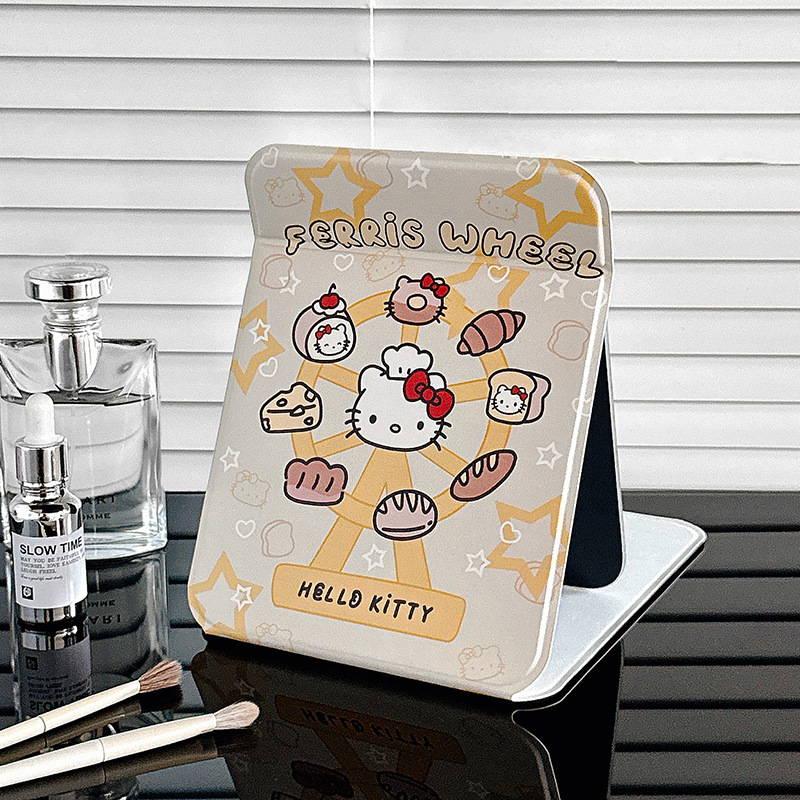 2025新款桌面台式镜学生宿舍梳妆镜镜子化妆镜随身折叠小镜子