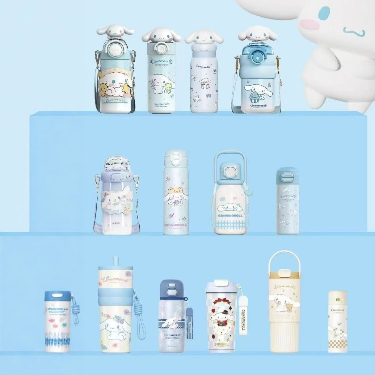 玉桂狗新款三丽鸥库洛米儿童保温杯女吸管小学生上学专用水杯