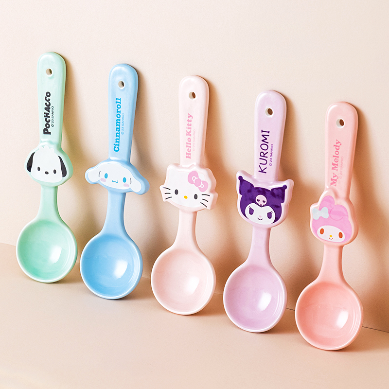 庫洛米陶瓷勺子卡通調羹家用飯勺