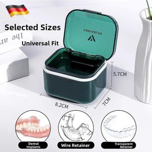 牙套盒便携式 浸泡清洁义齿正畸牙套隐形牙套固位器储存盒