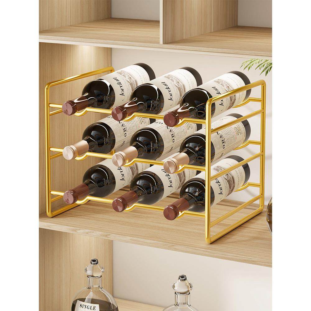 红酒架创意无障碍豪华现代简单欧洲酒柜储存架装饰品酒架展示架酒