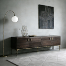 进口 Branch原装 YUZU金属橡木电视柜大号T 北欧表情Root 艺术符号