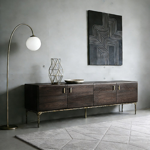 艺术符号/北欧表情Root Branch原装进口/YUZU金属橡木电视柜大号T