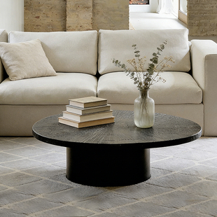 艺术符号进口北欧家具冰裂面纹椭圆茶几复古寂风异性不规则边几