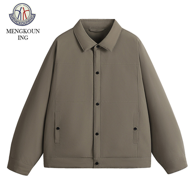 蒙口宁轻薄羽绒服男秋冬季潮牌2025年新款修身短款工装鸭绒外套潮