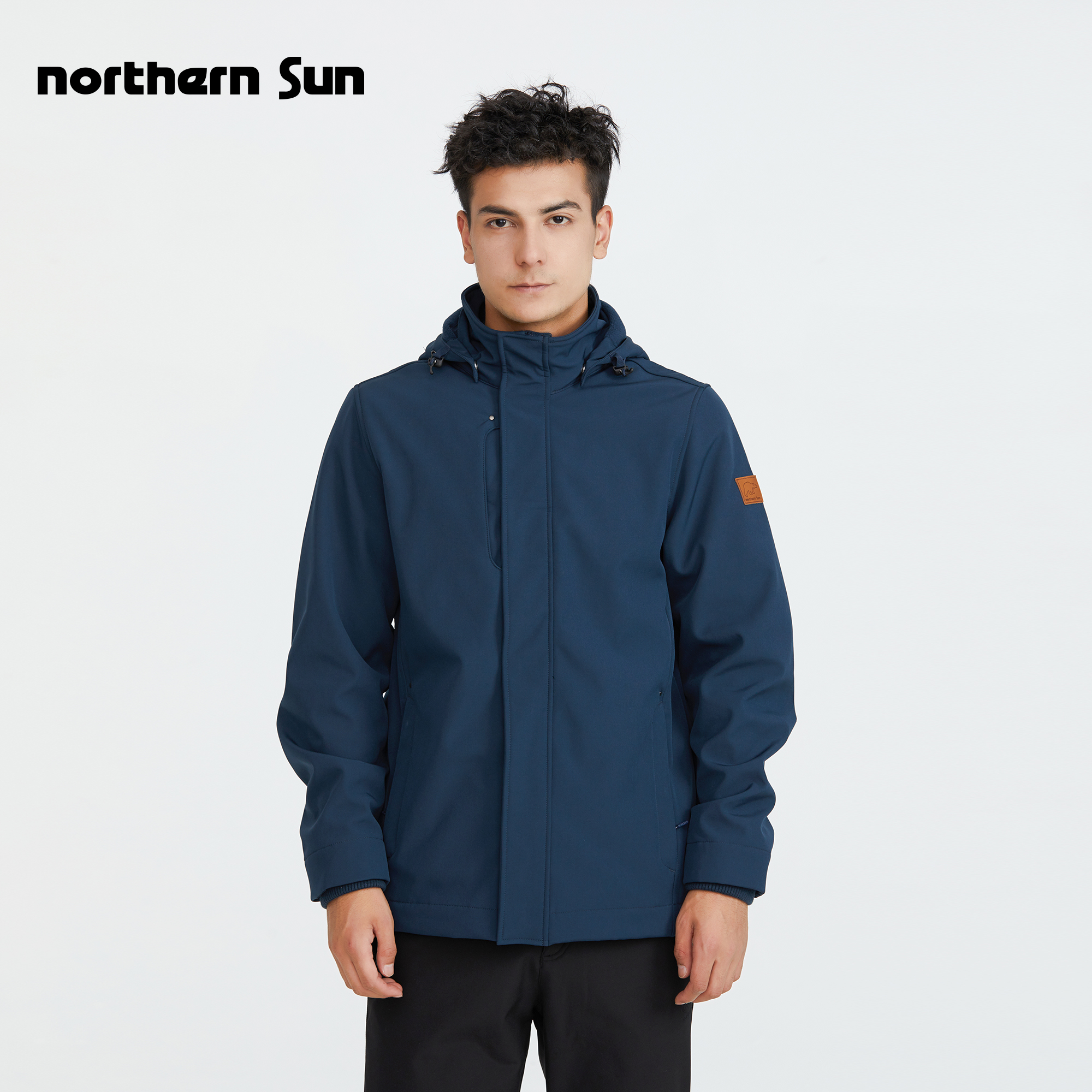 诺思山男抓绒内里防泼水软壳衣