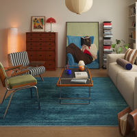 RUG original design retro bag, House carpet, light luxury high-end blue Chinese-style sofa, no-rinse floor mat thumbnail 7