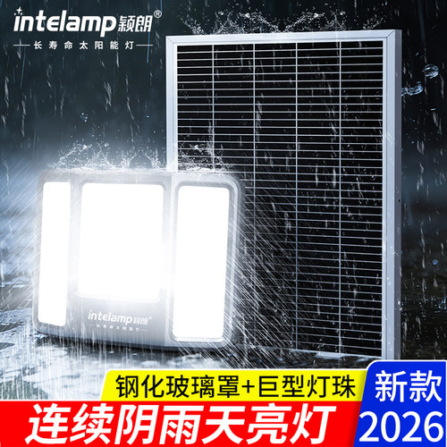 三色可调，阴雨天亮通宵太阳能灯