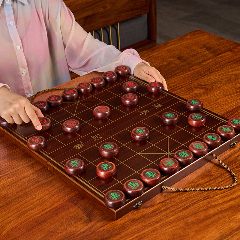 大红酸枝象棋高档豪华