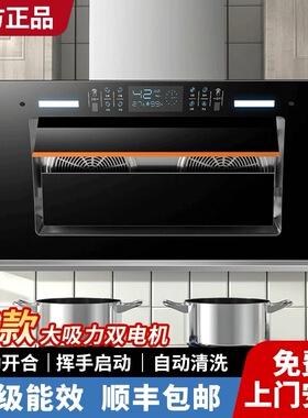 樱花抽油烟机双电机家用厨房大吸力自动清洗侧吸式烟机燃气灶套餐