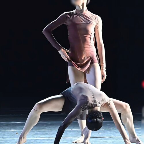 棕色紧身衣渐变舞蹈服装