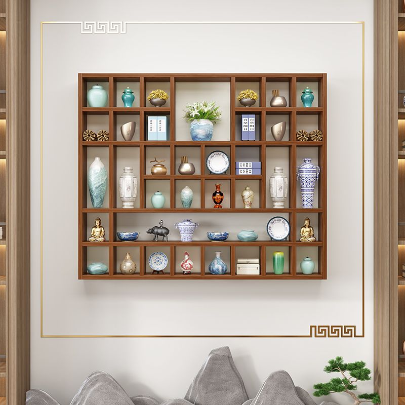 壁挂墙上置物架收纳架茶