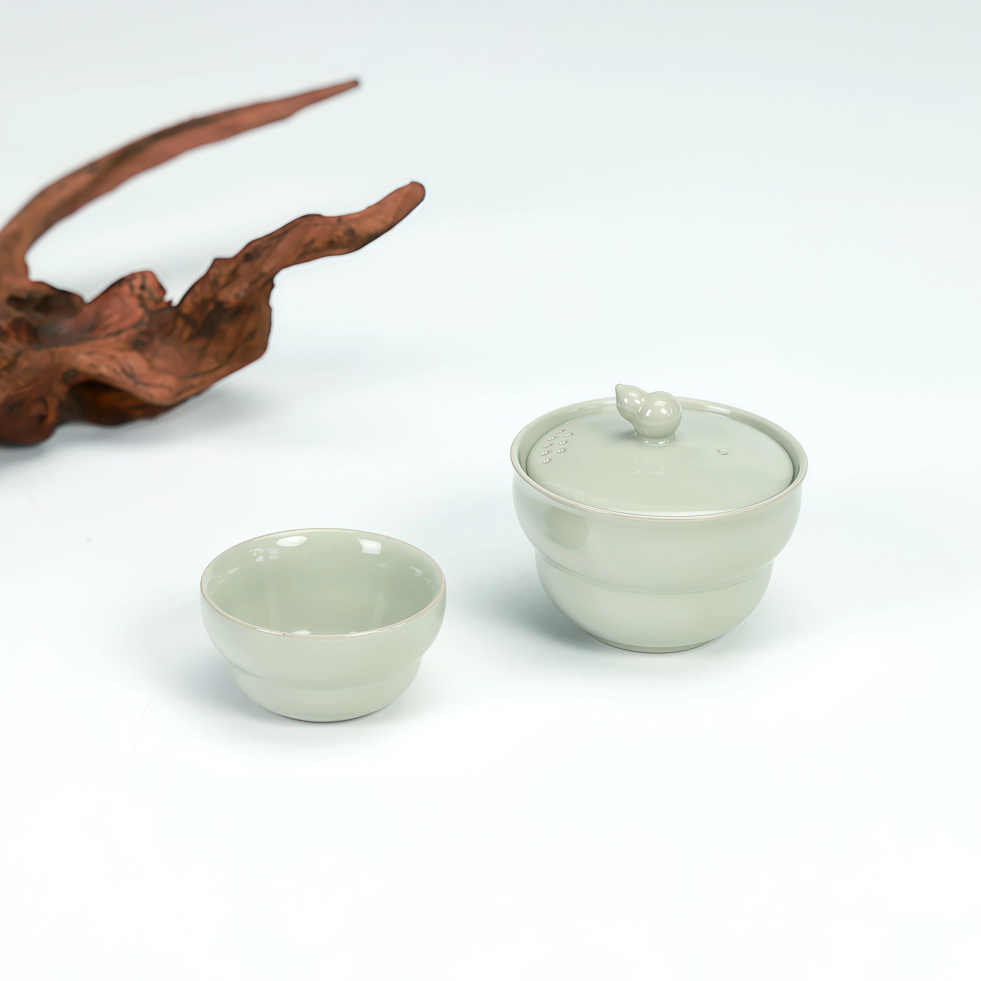 Oakliving陶瓷葫芦旅行茶具茶杯