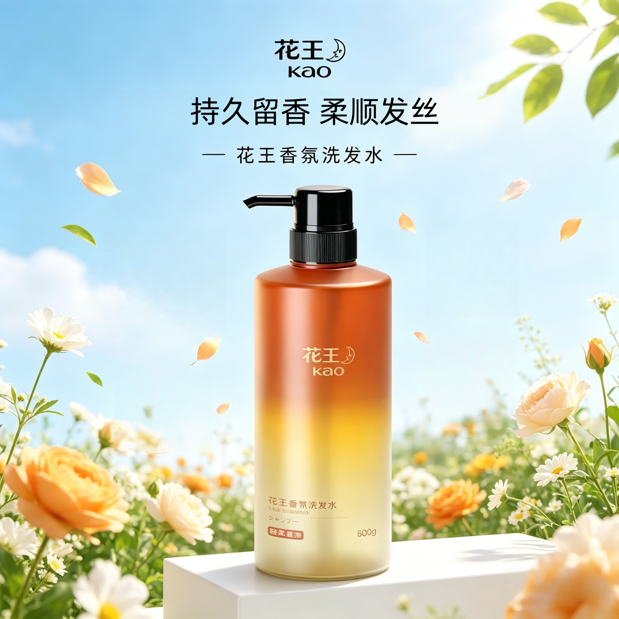 花王香氛系列洗发水600g去油丰盈蓬松持久留香洗发精