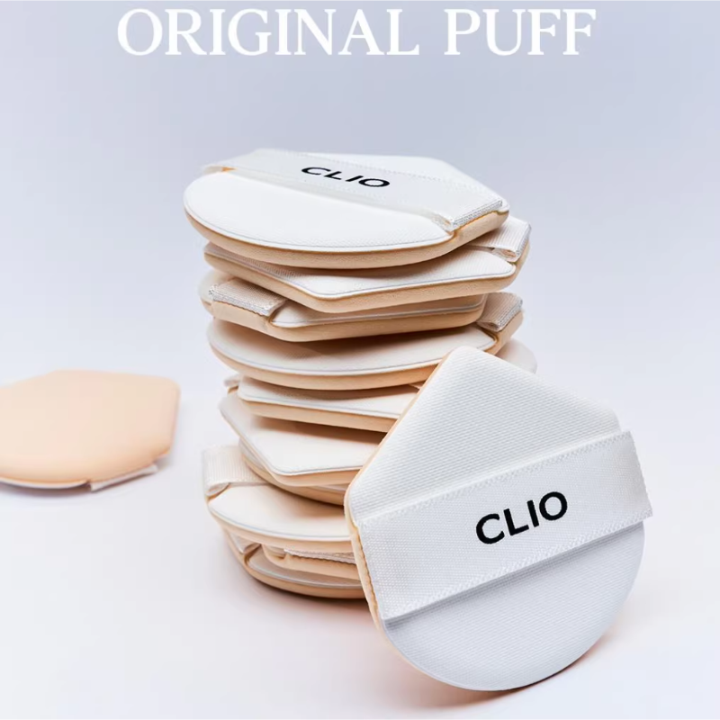韩国CLIO珂莱欧新款cover气垫粉扑白色水滴型细节粉扑海绵不吃粉
