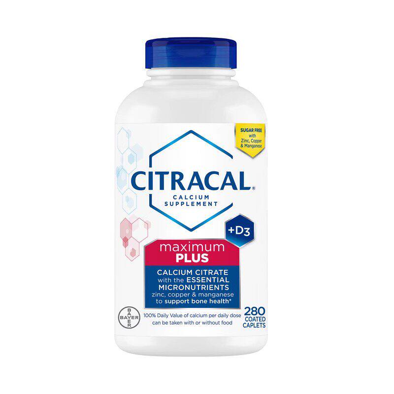 Bayer拜耳美信钙中老年成人维生素D3柠檬酸钙锌镁片280粒