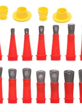 18Pcs Stainless Steel Caulk Nozzle Applicator Caulking Finis