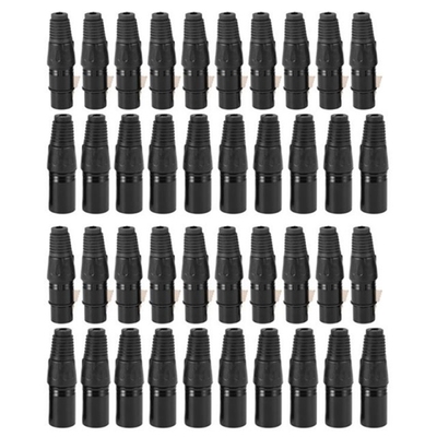 40Pcs 3Pin Xlr Male to Female Microphone Extension Cable Mic