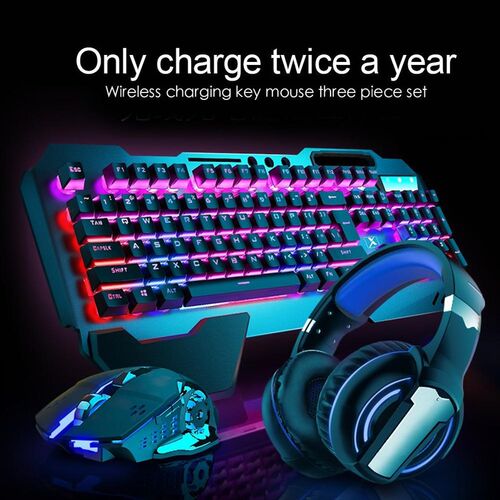 Gaming Mechanical Keyboard Mouse Combos Wireless Rechargeabl