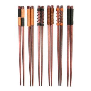 6 Pairs Wooden Chopsticks Handmade Classic Japanese Natural