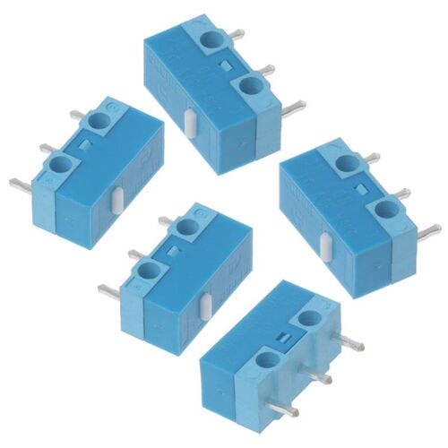 5Pcs Original HUANO White Dot Blue Shell 0.74N Mouse Micro