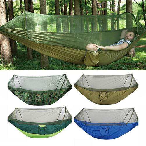 Camping Hammock With Mosquito Net Outdoor Parachute