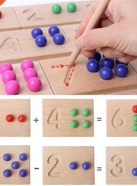 Beech Montessori Counting Learning Toys For Toddlers Math Ed