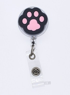 Cat Feet Retractable Badge Holder for Nurses Porta Credencia