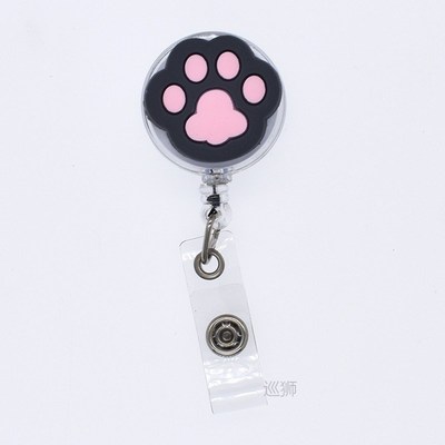 Cat Feet Retractable Badge Holder for Nurses Porta Credencia
