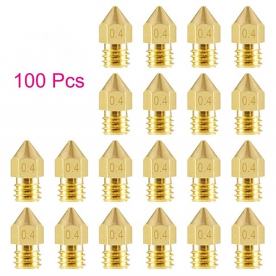 100pcs MK8 Nozzle 0.3 0.2 0.4mm 0.5mm MK7 MK8 Nozzle Threade