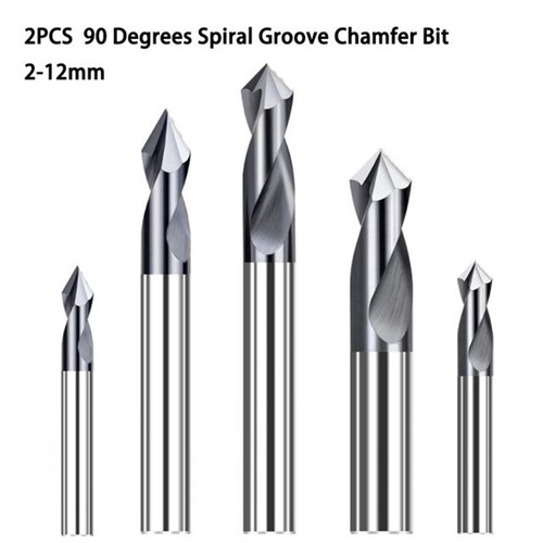2Pcs 90° 2-12mm Milling Cutter Location Center Drill Bit Sp