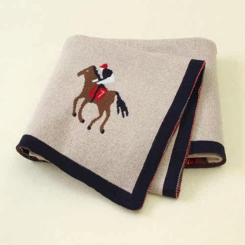 Baby Blankets Knitted Newborn Cute Cartoon Soft Warm Swaddle